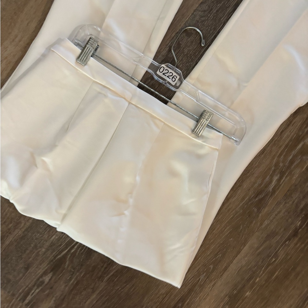 Stylish Bold Elements White Split-Hem Wide-Leg Pants Sz XS - Picture 7 of 11